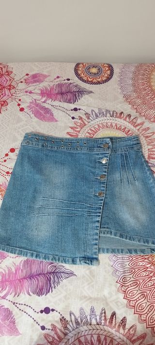 Mini Falda Vaquera-Azul