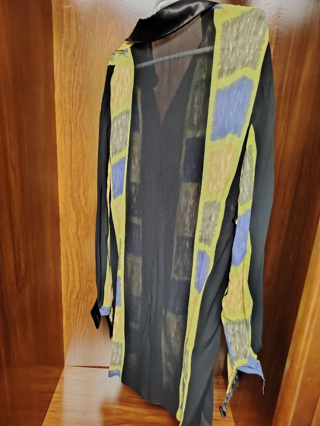 Camisa negra estampada XL