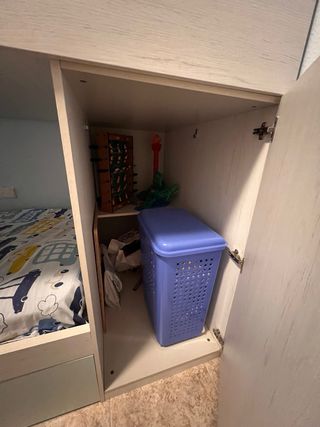 Litera infantil blanca de madera
