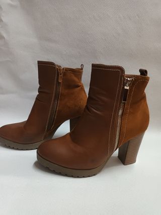 Botines tacón camel invierno