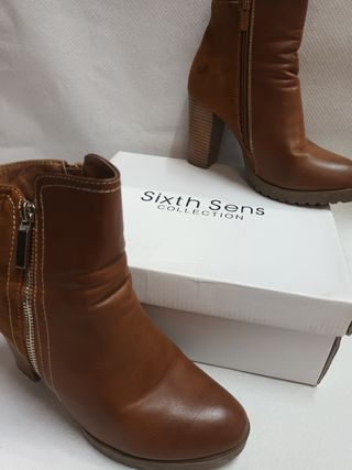 Botines tacón camel invierno