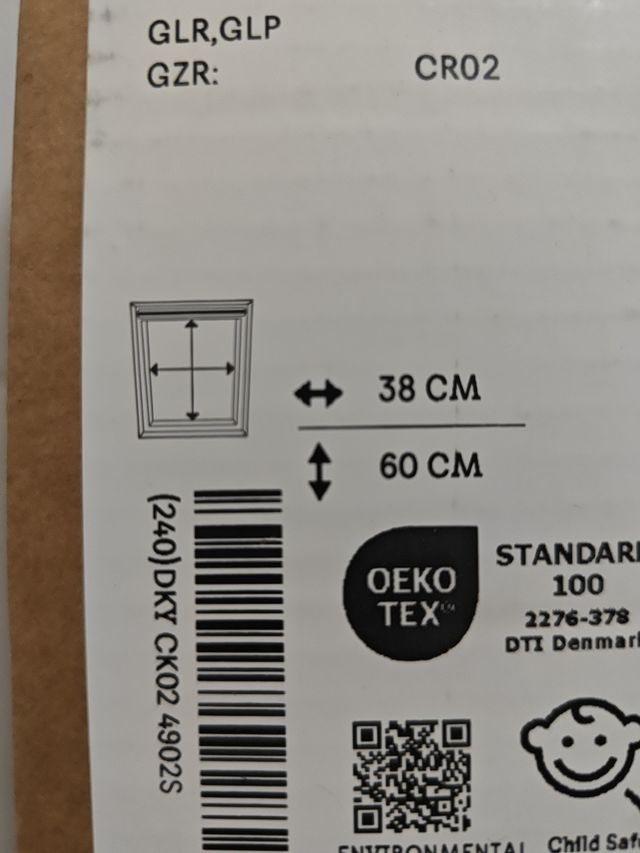 Cortina Velux 38x60cm - Opaco