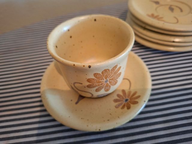 Juego café vintage - 1 taza y platillo