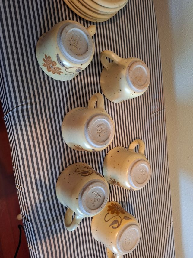 Juego café vintage - 1 taza y platillo