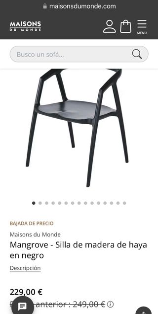4 sedie in legno di faggio nero | Maison du Monde 