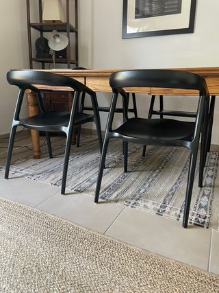 4 sedie in legno di faggio nero | Maison du Monde 