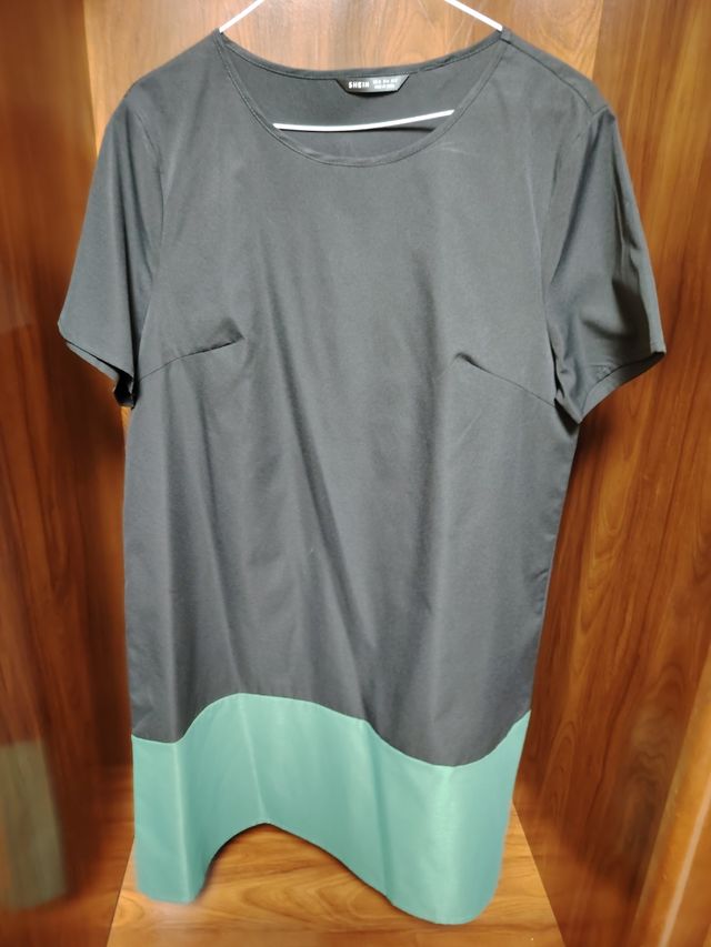 Vestido SHEIN XL - Negro & Verde