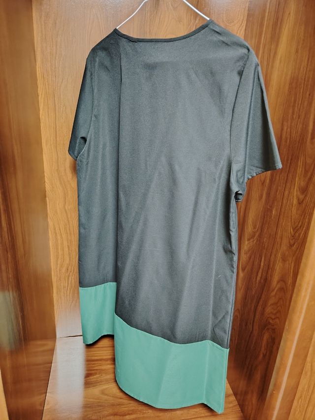 Vestido SHEIN XL - Negro & Verde