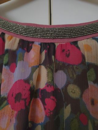 Blusa estampada sin mangas rosa