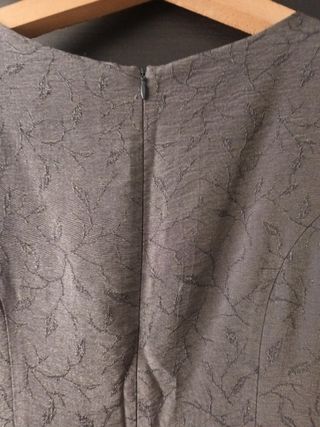 Vestido gris elegante + chaqueta