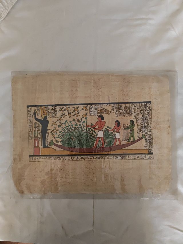 Papiros egipcios antiguos con certificado