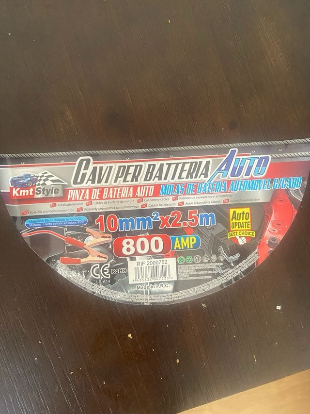 Cables puente bateria coche