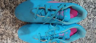 Zapatillas Adidas Fútbol - Azul/Rosa