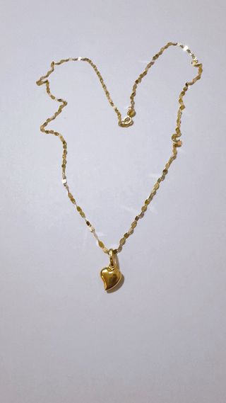 Collana con cuore curvo in oro 18kt 750