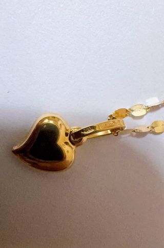 Collana con cuore curvo in oro 18kt 750