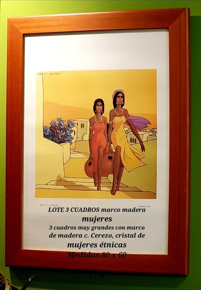 3 Cuadros Bruno Munari - Mujeres