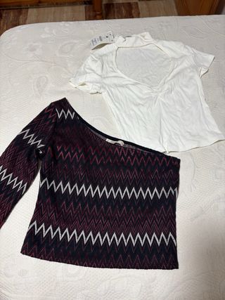2 Tops - Blanco y Negro - Talla S