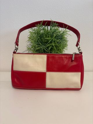 Bolso bandolera rojo y blanco