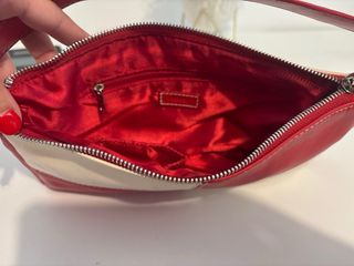 Bolso bandolera rojo y blanco