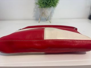 Bolso bandolera rojo y blanco