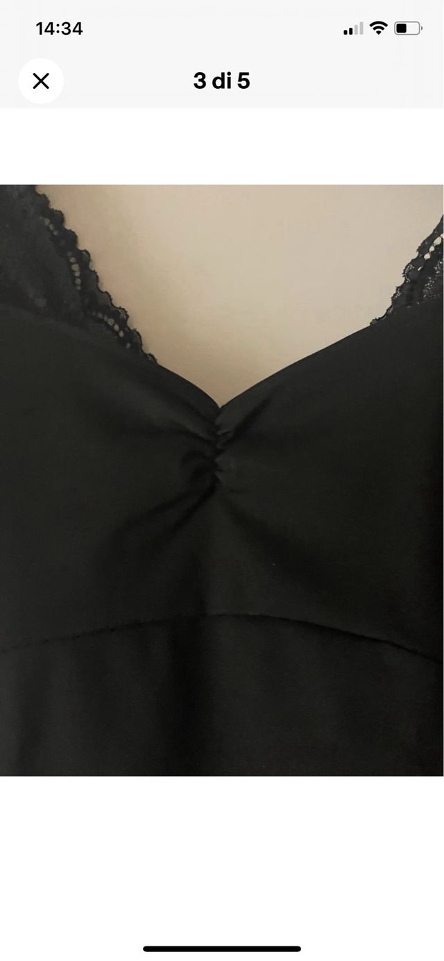 Body danza nero pizzo tg S/42