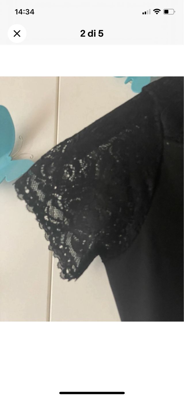 Body danza nero pizzo tg S/42