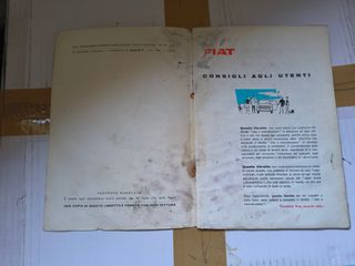 Libretto Fiat - Consigli agli Utenti 21 ed. 1966