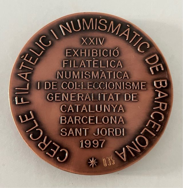 Medallón Sant Jordi luchando contra el Dragón