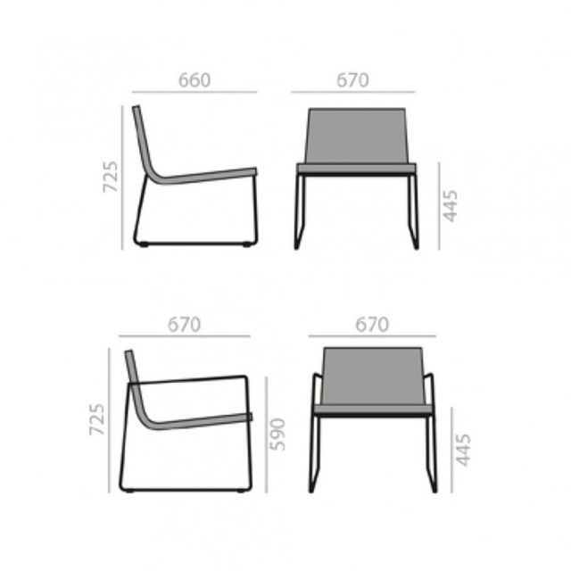 2 butacas Andrew World minimalistas