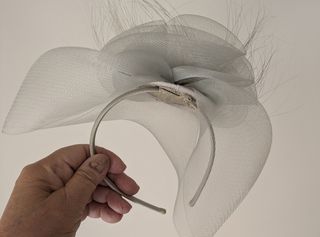 Tocado plata- Fiesta elegante