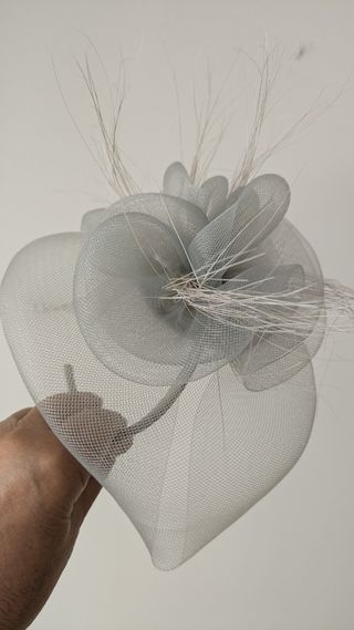 Tocado plata- Fiesta elegante