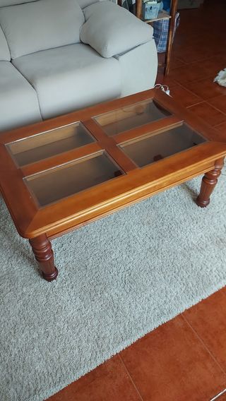 Mesa centro madera - cristal