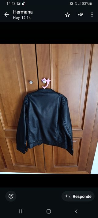 Chaqueta cuero niño - negra