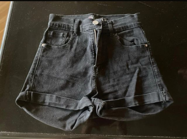 Shorts vaqueros negros -talla S
