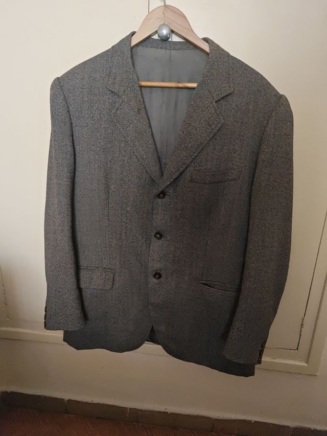 Chaqueta traje gris-marrón