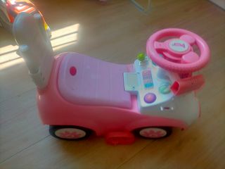 Coche bebe paseo juguete rosa