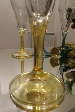 12 Calici Cristal 3A collection stelo lungo Italy