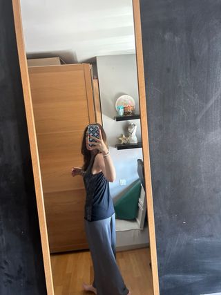 Top lentejuelas negro plata y2k