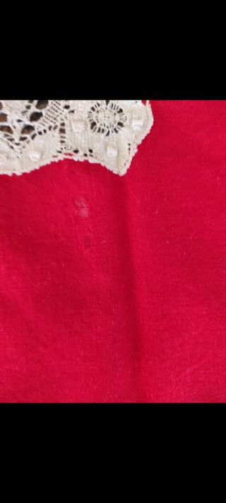 Tovaglietta thè vintage pizzo rossa