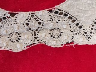 Tovaglietta thè vintage pizzo rossa