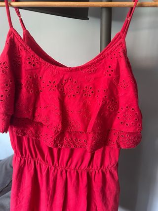 Mono rojo volantes - verano