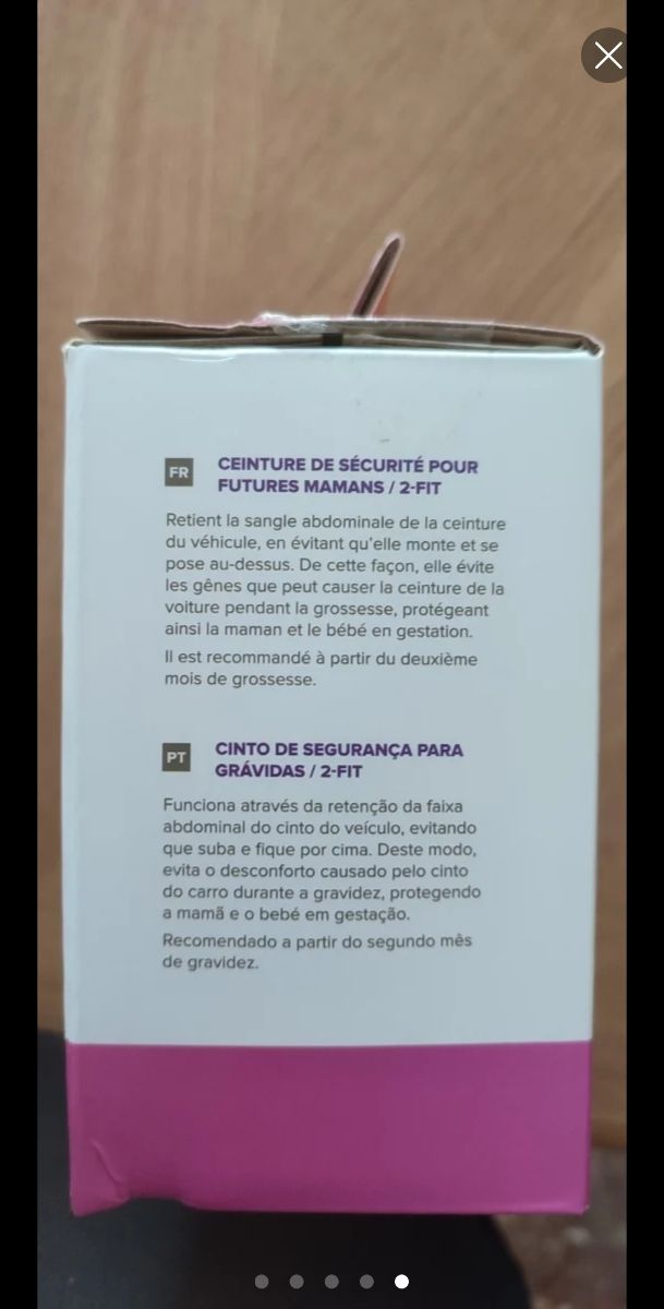 Cinturón seguridad embarazada