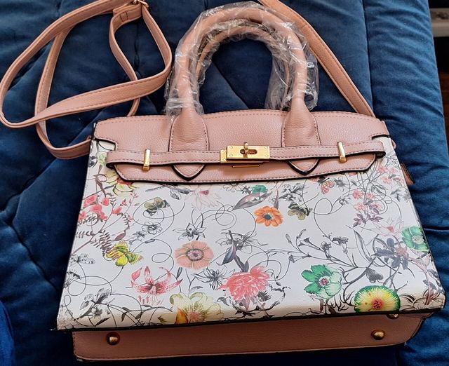 Bolso bandolera floral rosa