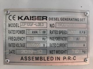 Generador diésel 125kVA sin estrenar