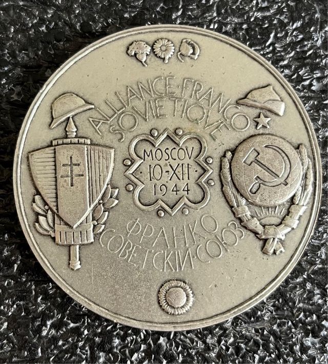 Medallón 2ª Guerra Mundial Alianza Franco-Soviétic