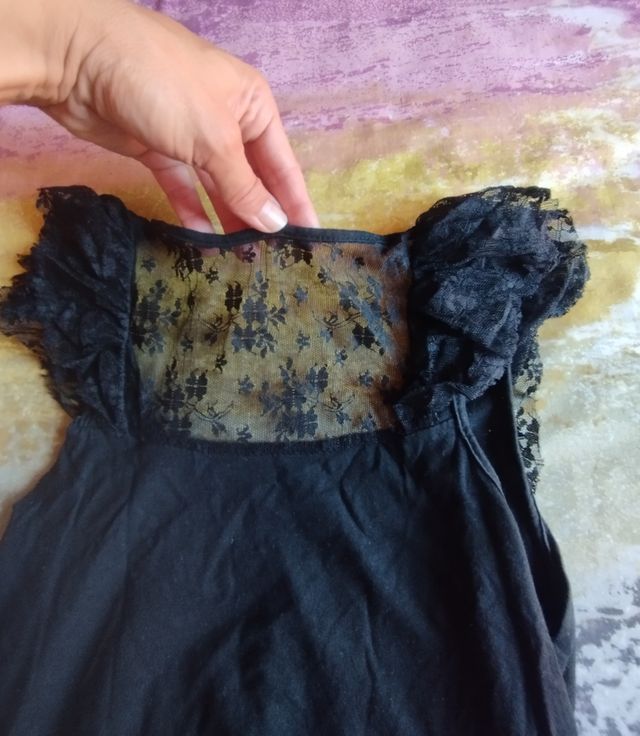 Camiseta negra sin mangas - Talla M