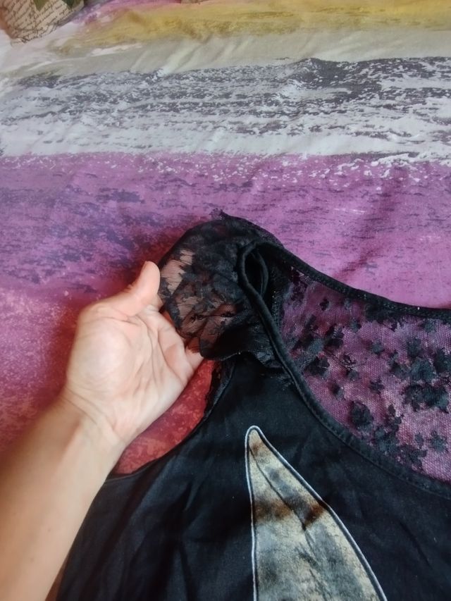 Camiseta negra sin mangas - Talla M