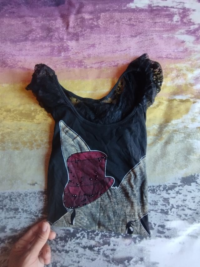 Camiseta negra sin mangas - Talla M