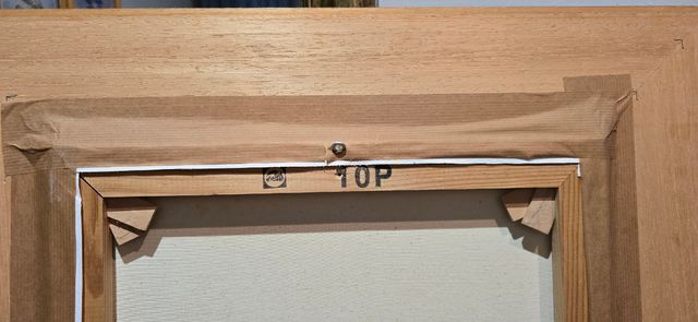 Cuadro al óleo: Mujer en la playa