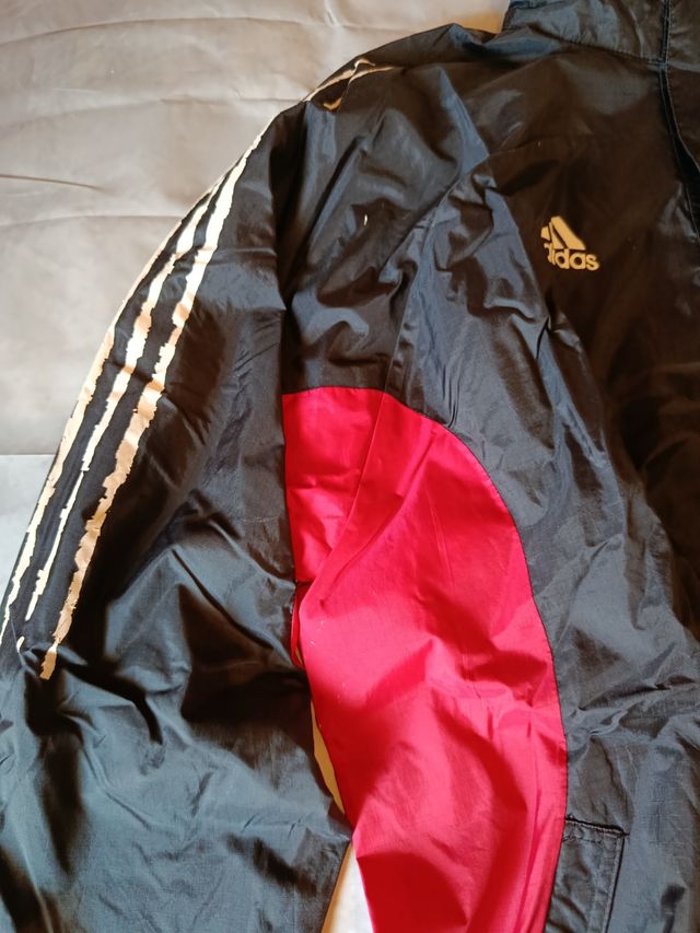 Chaqueta tipo Cortavientos Adidas negra/roja L